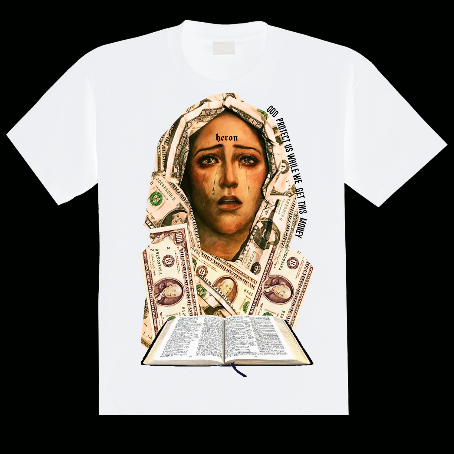 Protect My Hustle T-shirt  (White)