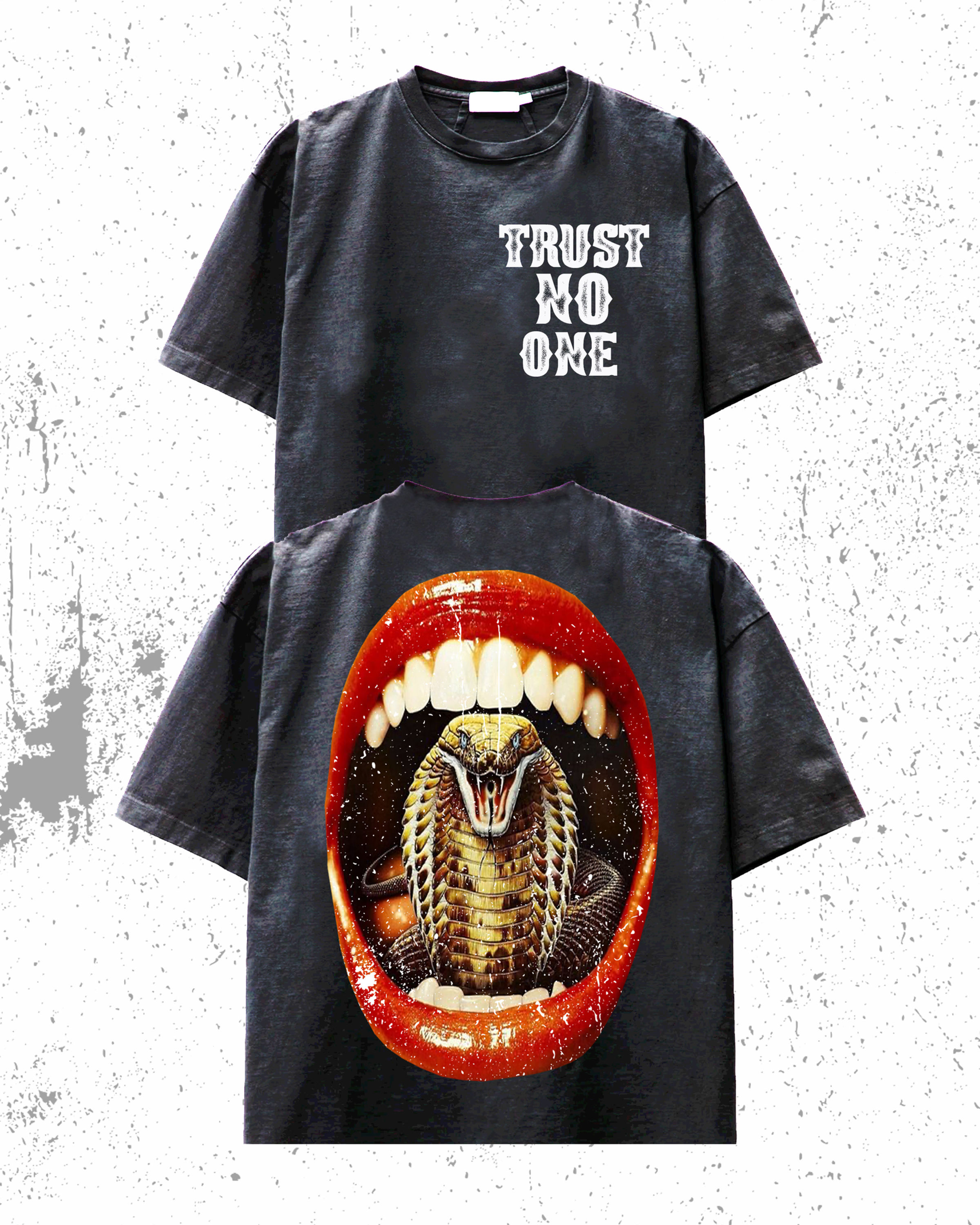 Trust No One T-shirt (Acid Black)