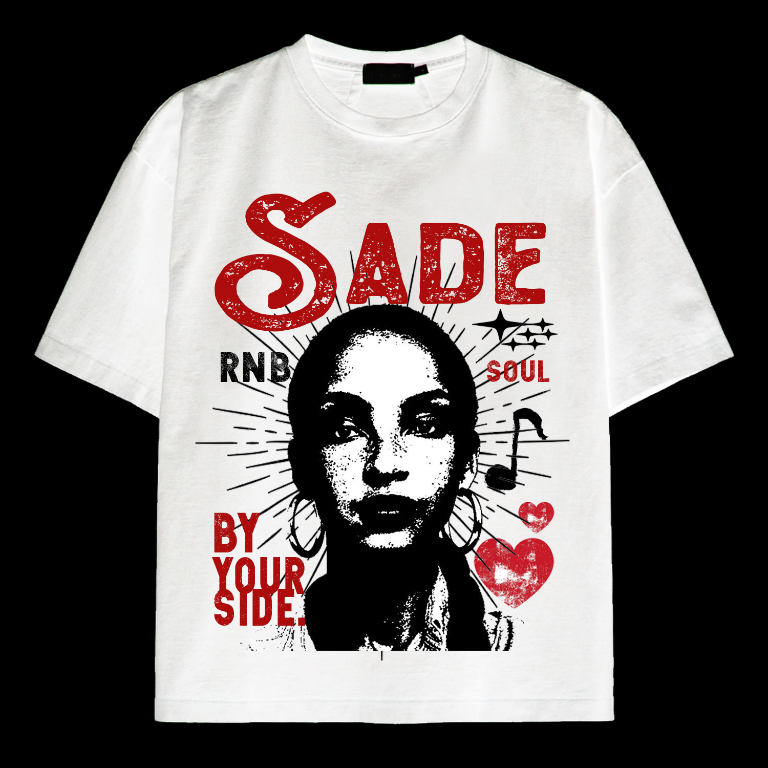 Vintage Sade T-shirt (White/Red)