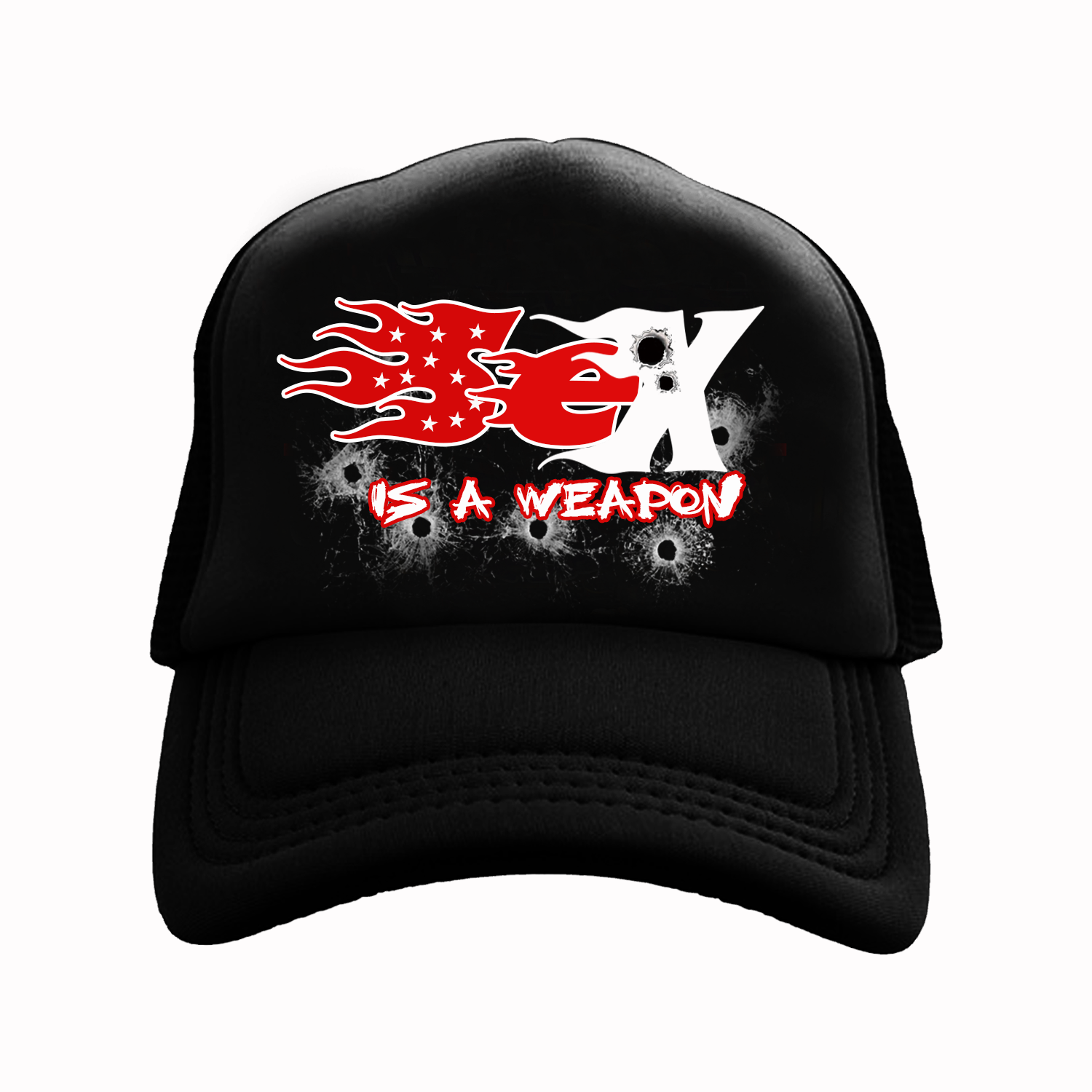 “Sex Is A Weapon” Trucker Hat (Black)