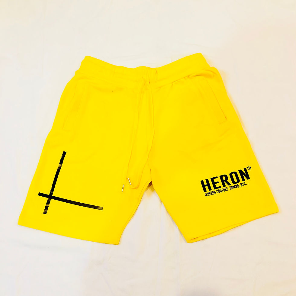 Thumbnail: Heron “info” shorts (canary yellow)