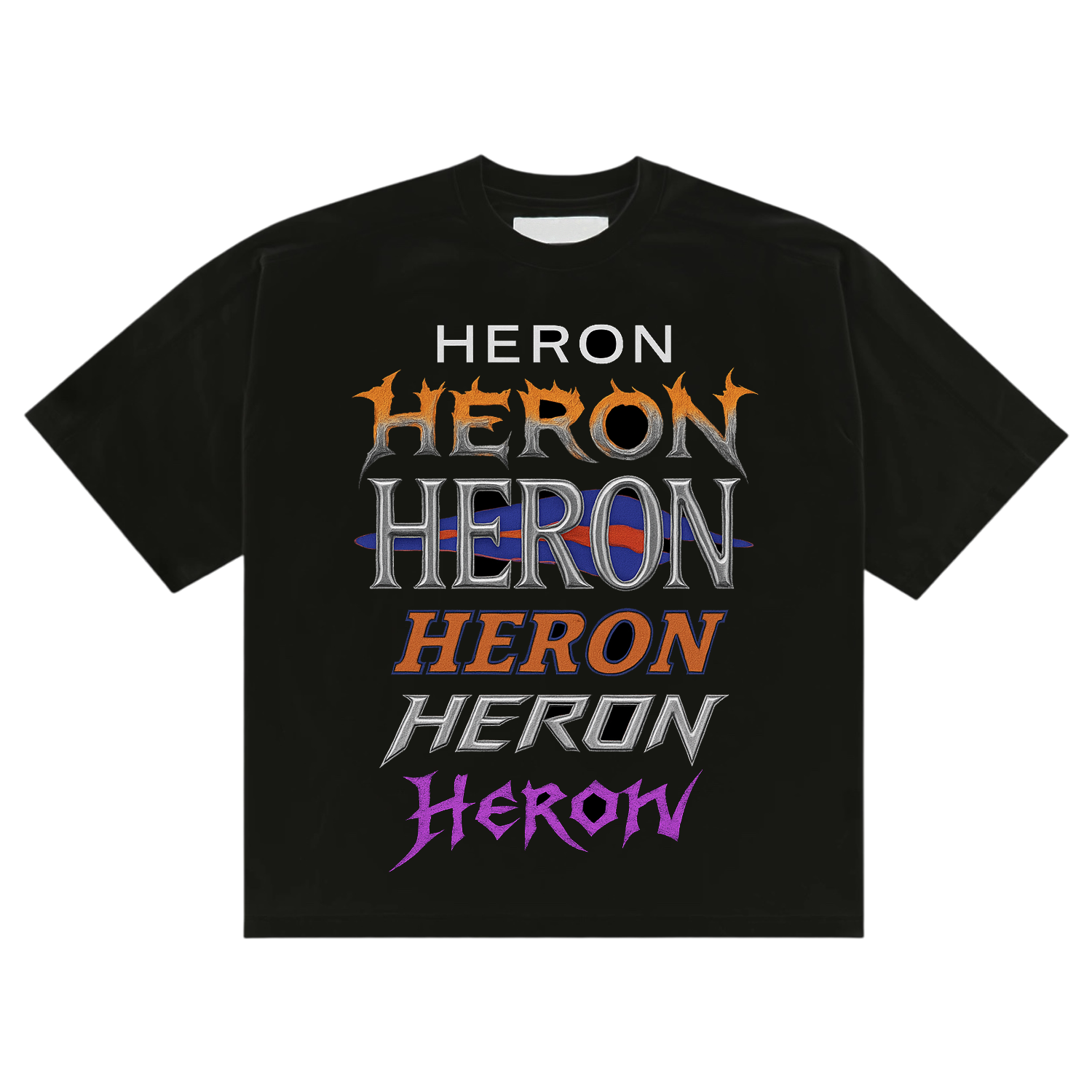 Heron “Heavy Metal” T-shirt (Black)