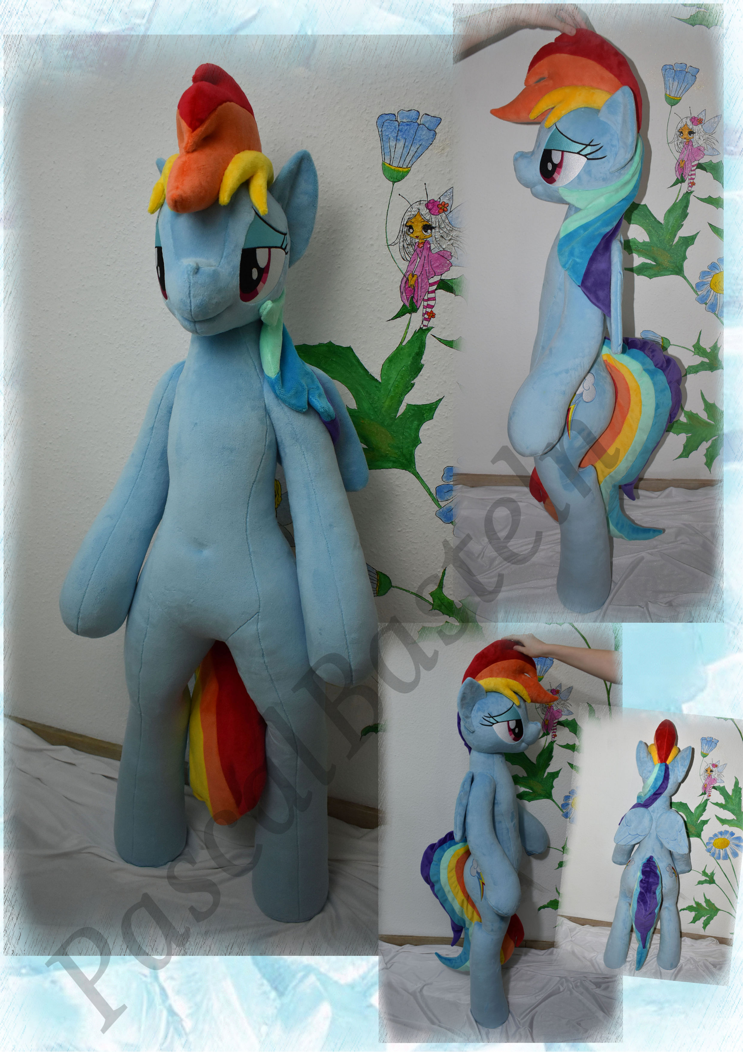 Pony, Rainbow Dash , Anthro ca. 145 cm Hoch