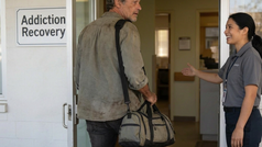 A man enters a residential treatment program, covered by his Medi-Cal Plan. 