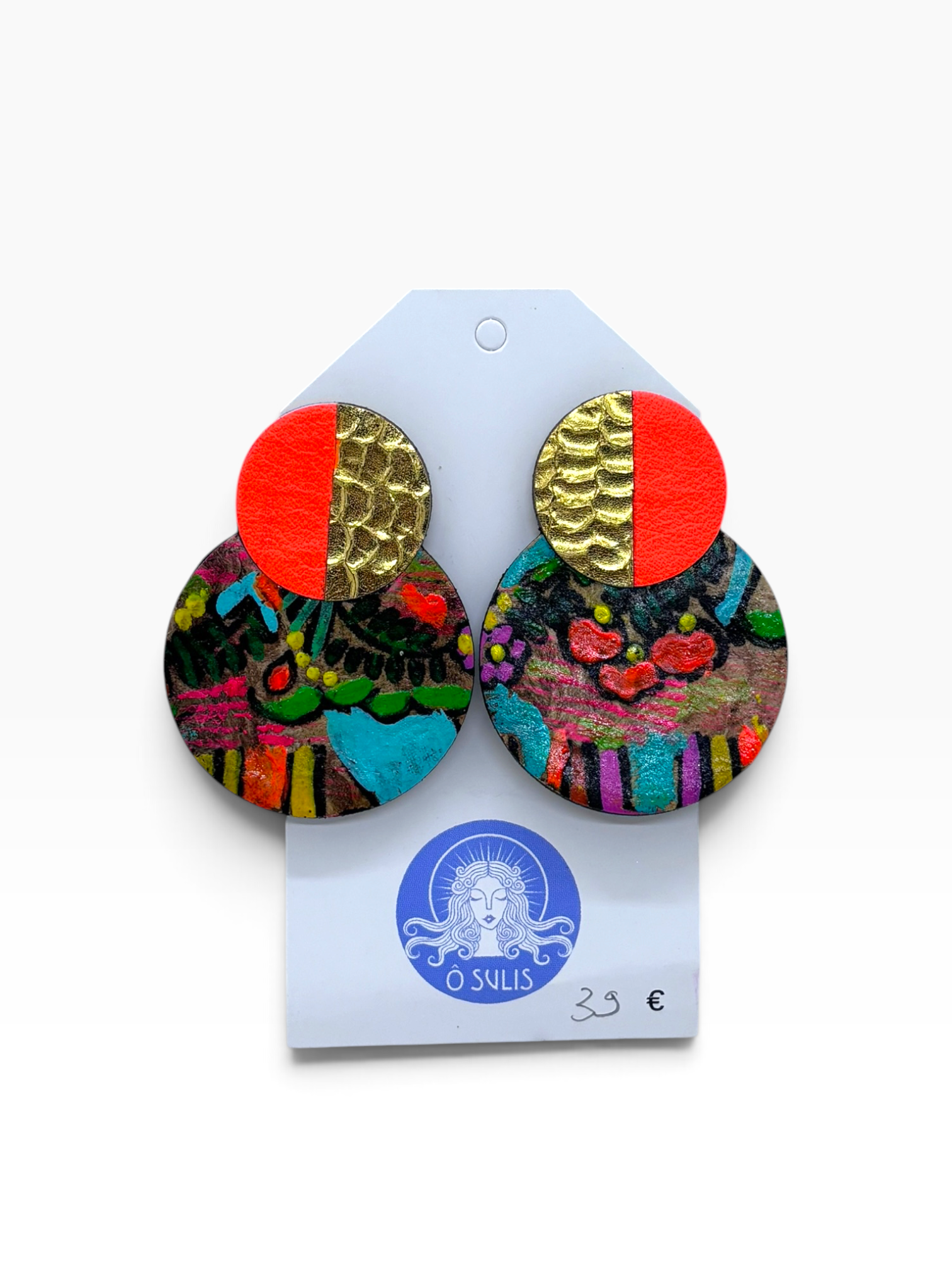 Boucles d'oreilles illustration mexicaine