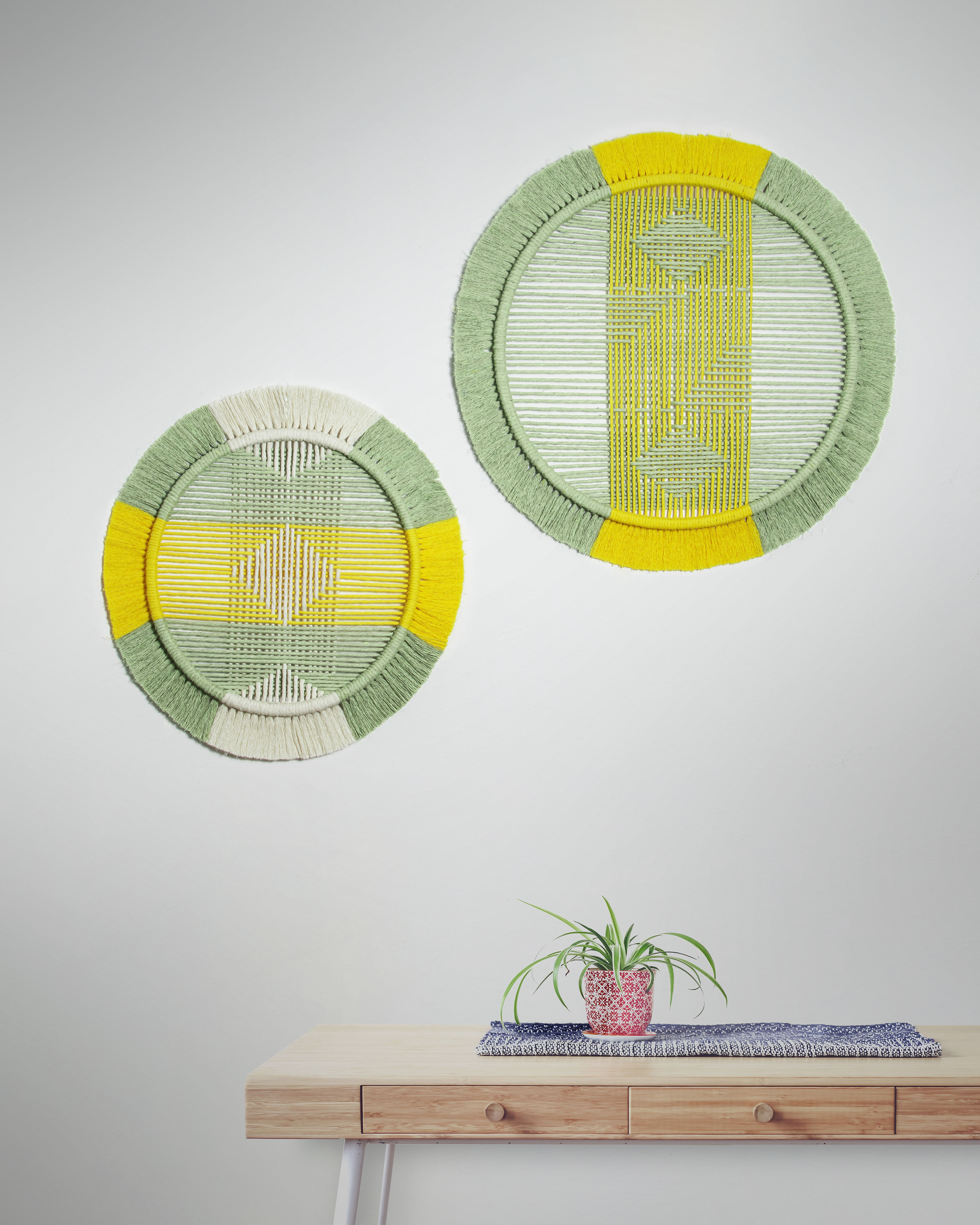 Round Geometric Art Wall Piece(Set of 2)
