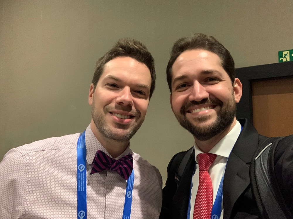 Dr Márcio Salmito com o convidado internacional da Otoneurologia, Dr Daniel Gold, neurologista da Univ de Johns Hopkins durante o 49º Congresso Brasileiro de Otorrino