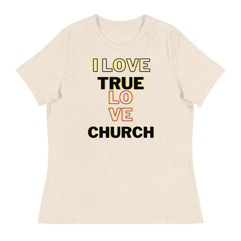 Thumbnail: I Love True Love Church Colors T-Shirt