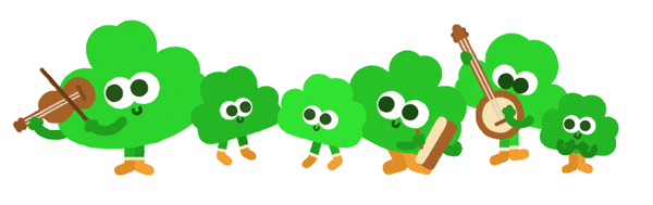 shamrocks dancing and playing.gif