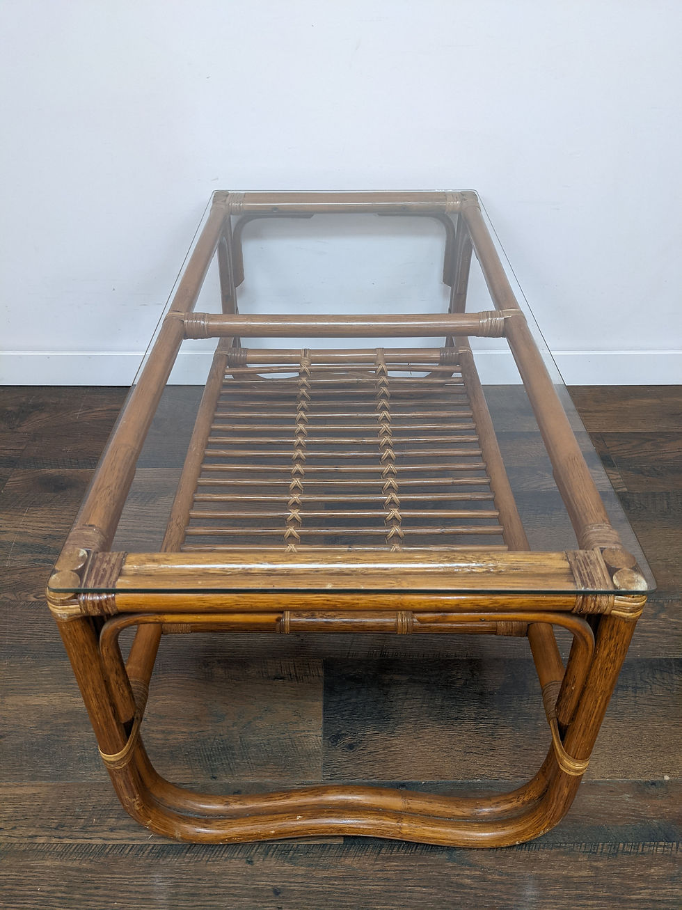 Thumbnail: Rattan & Glass Coffee Table