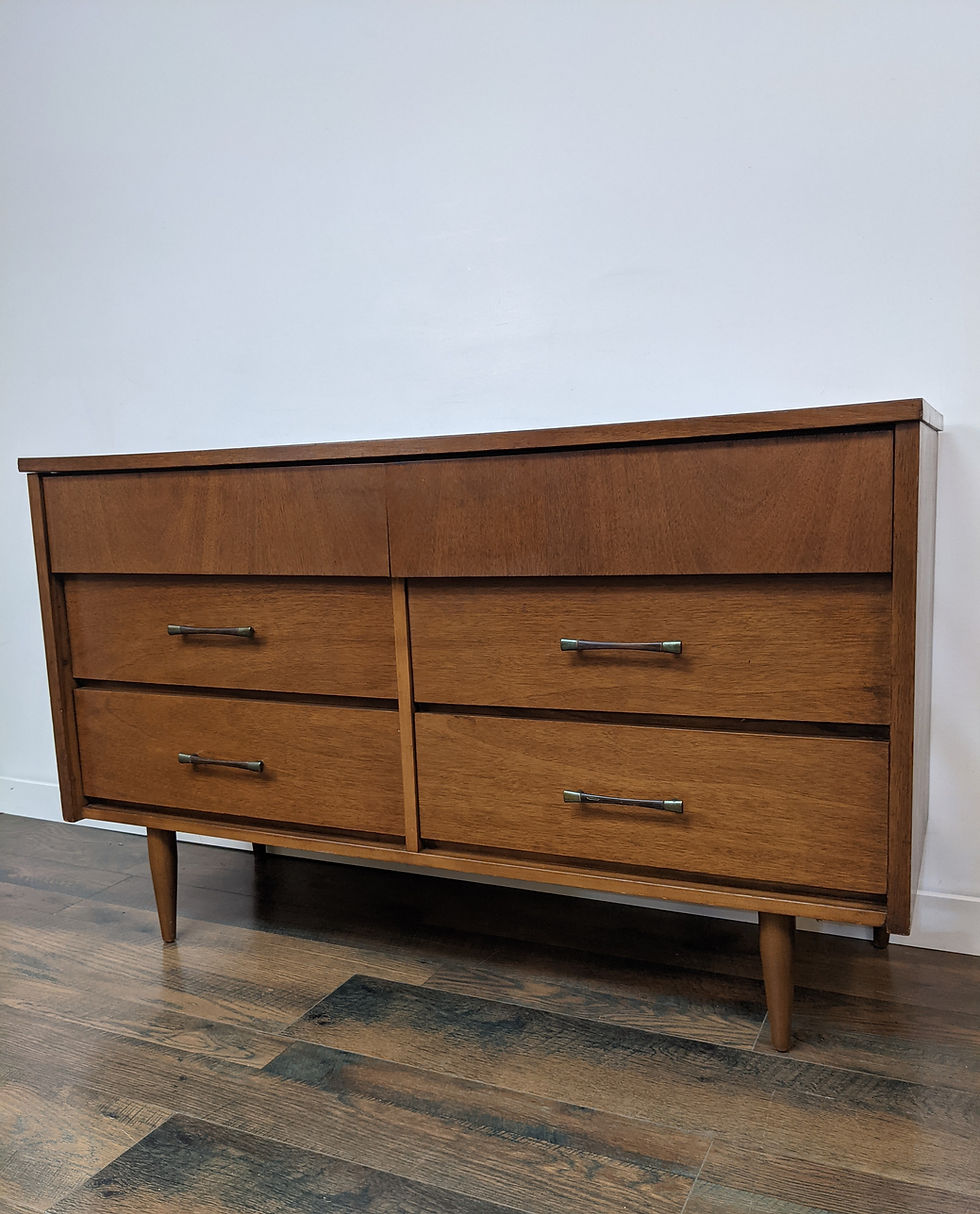 Thumbnail: MCM Long Six Drawer Dresser