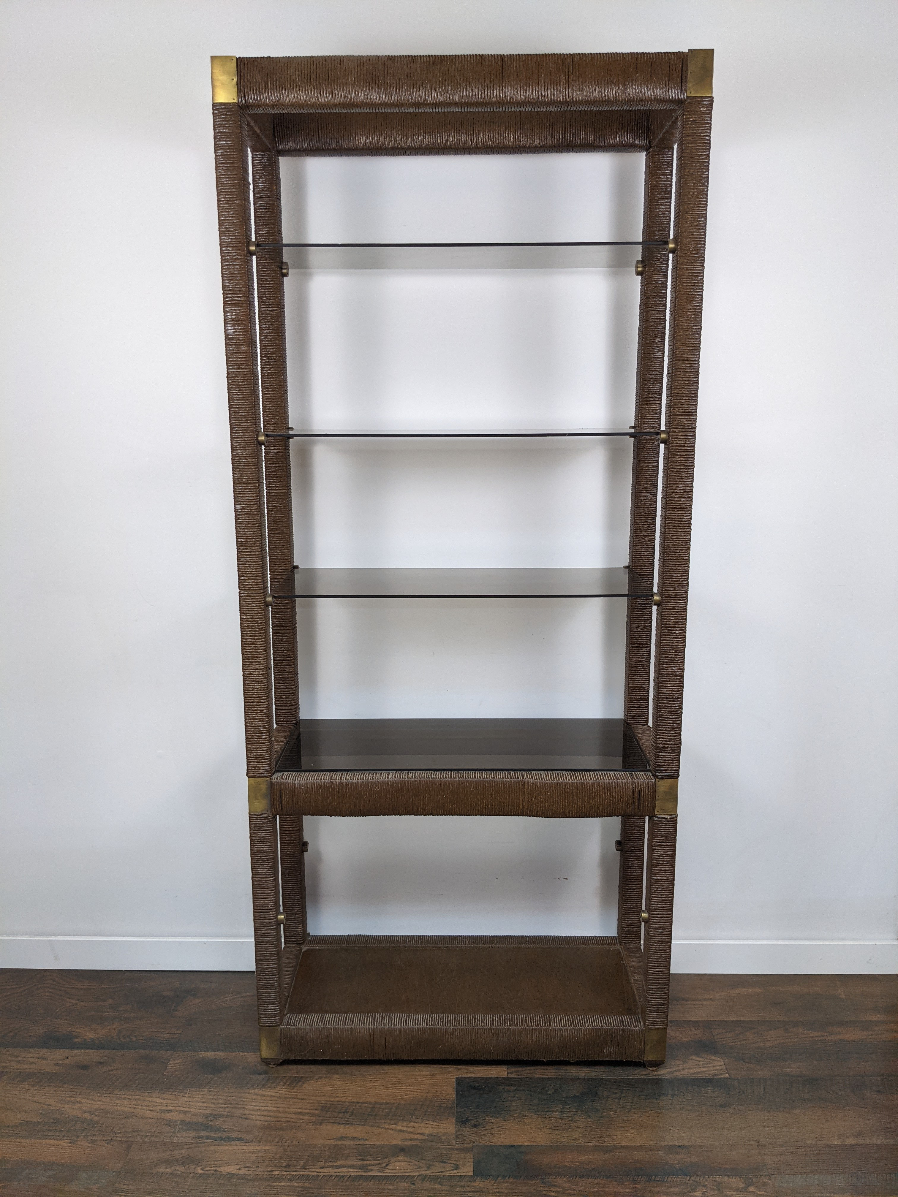 Large Rattan & Glass Shelf