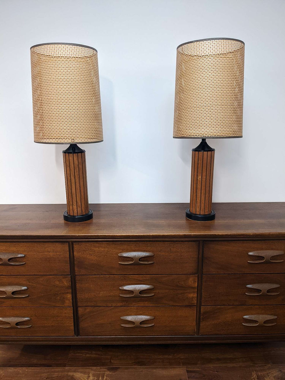 Thumbnail: Pair of MCM Gruvwood Lamps 