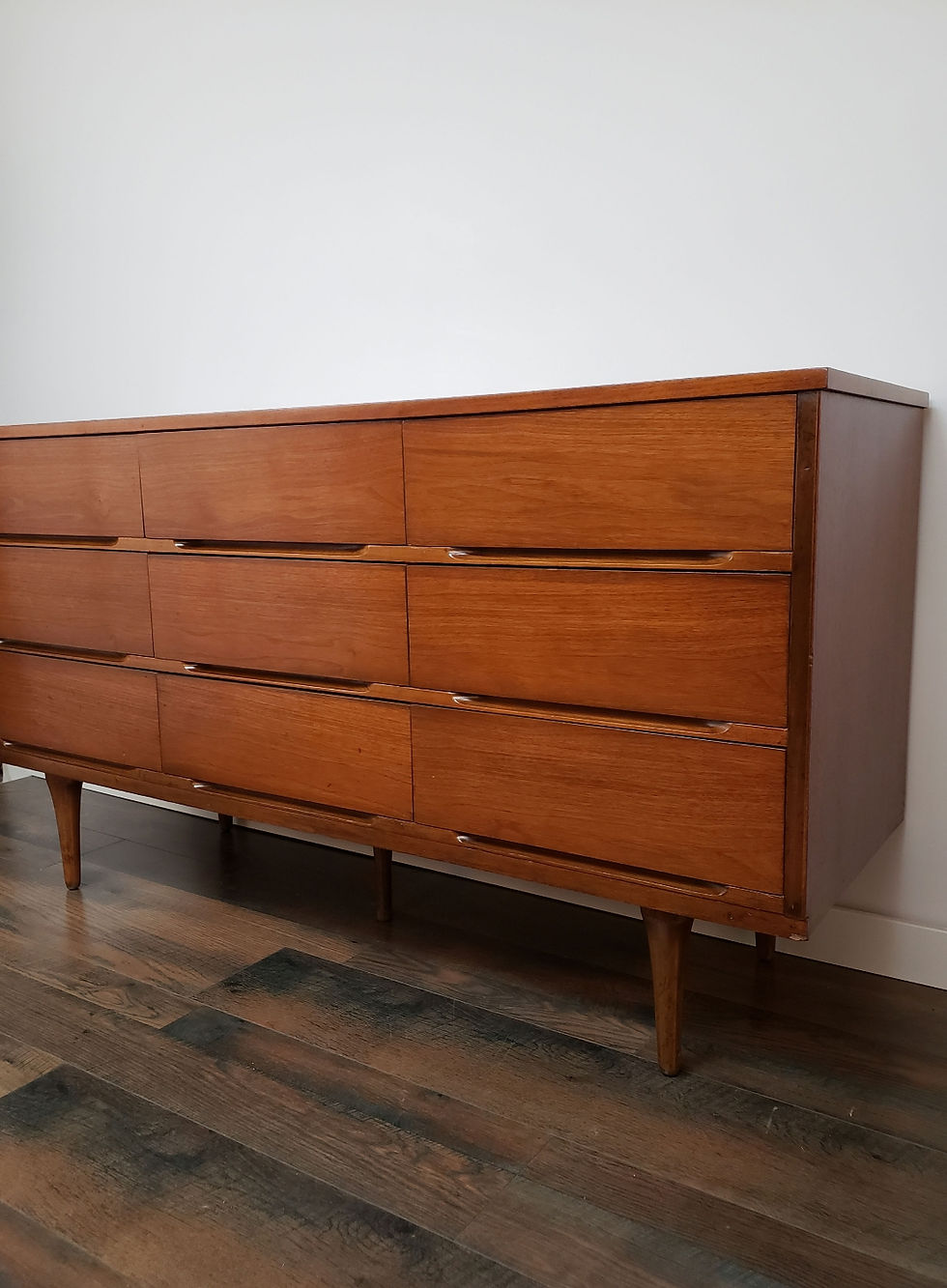 Thumbnail: Midmod Long Nine Drawer Dresser 