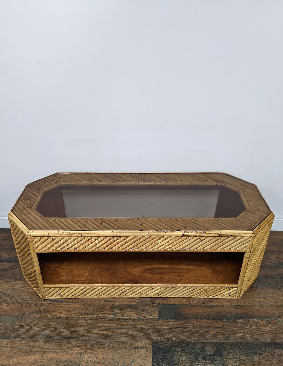 Thumbnail: Rattan & Glass Coffee Table