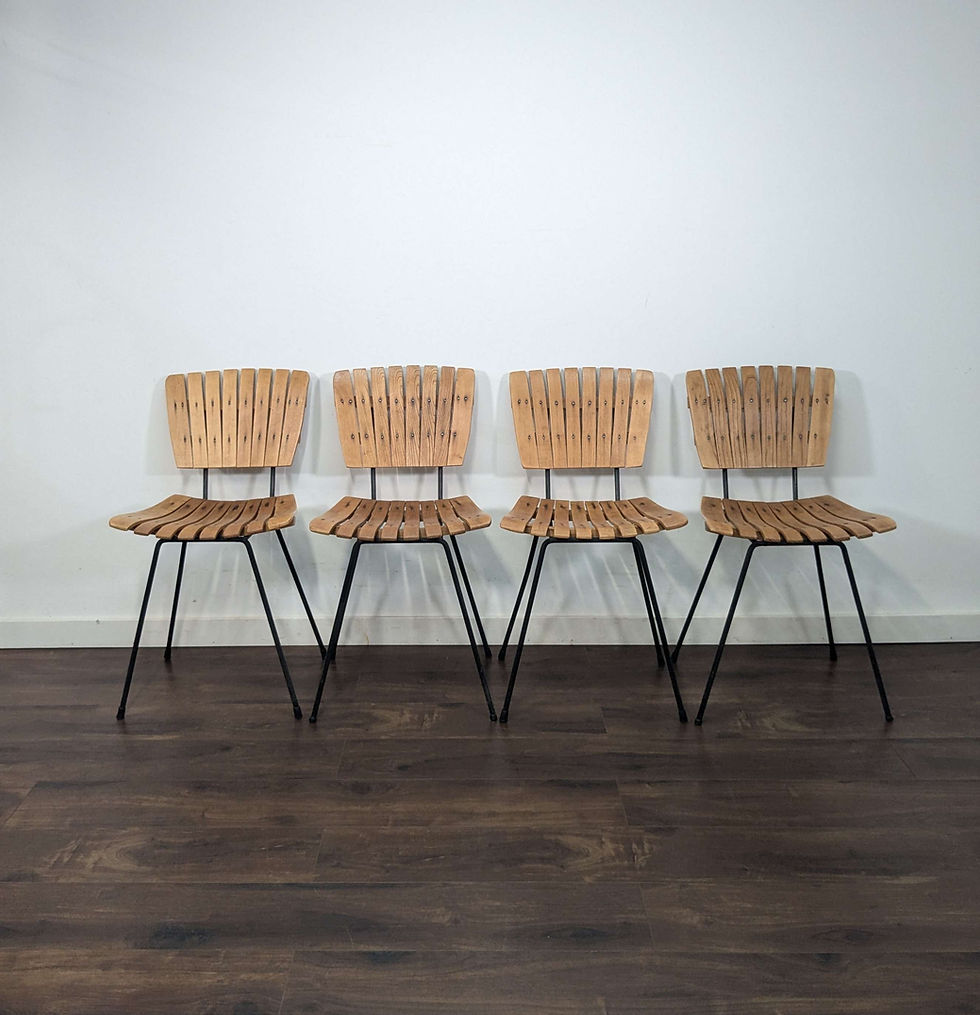 Thumbnail: Vintage Arthur Umanoff Style Dining Chairs 