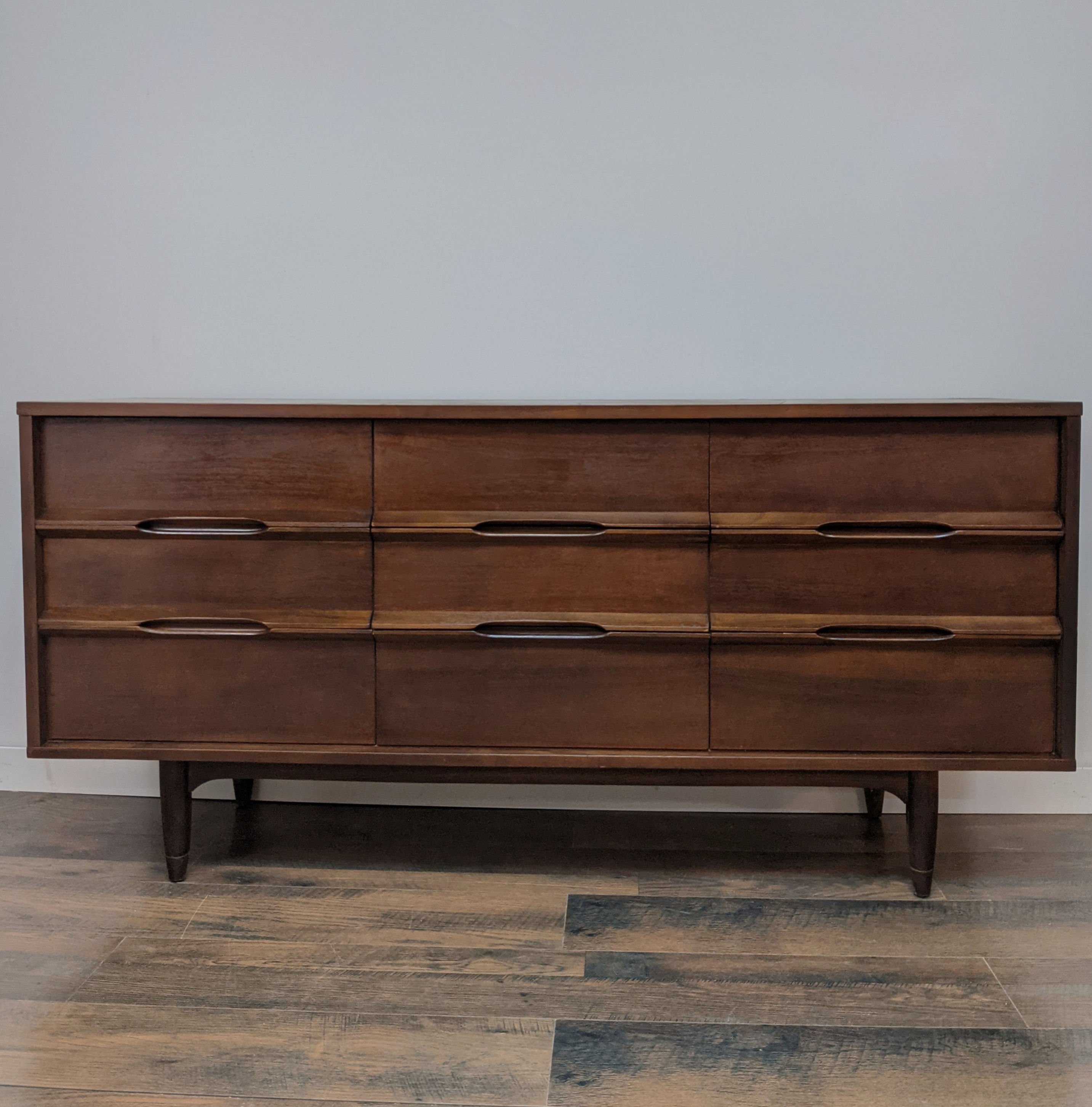 MCM Long Nine Drawer Dresser