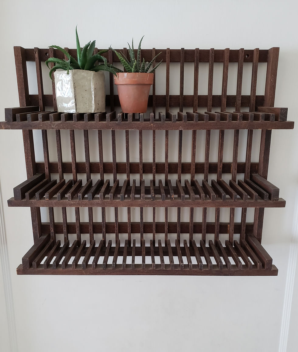 Thumbnail: Slatted Wood Wall Shelf 