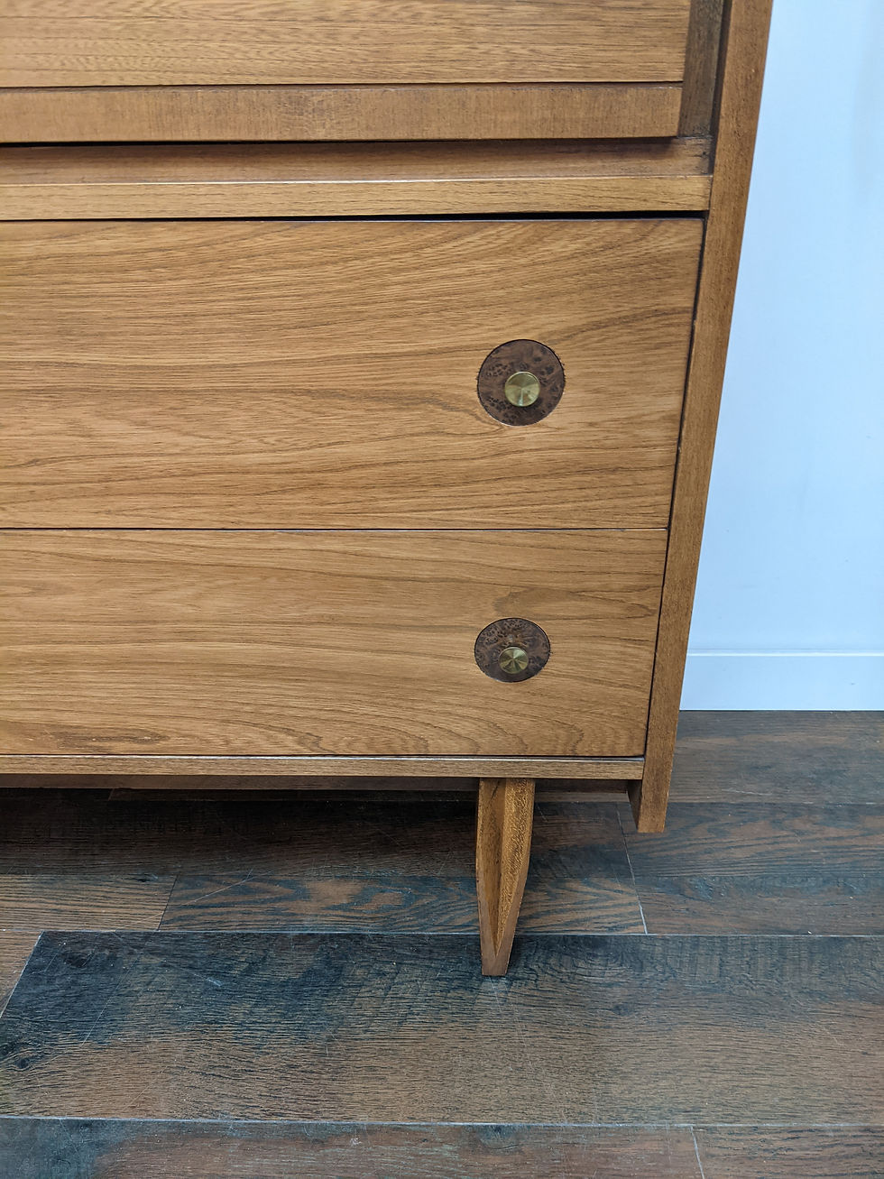 Thumbnail: MCM Tall Four Drawer Dresser By Hooker Furniture Co.