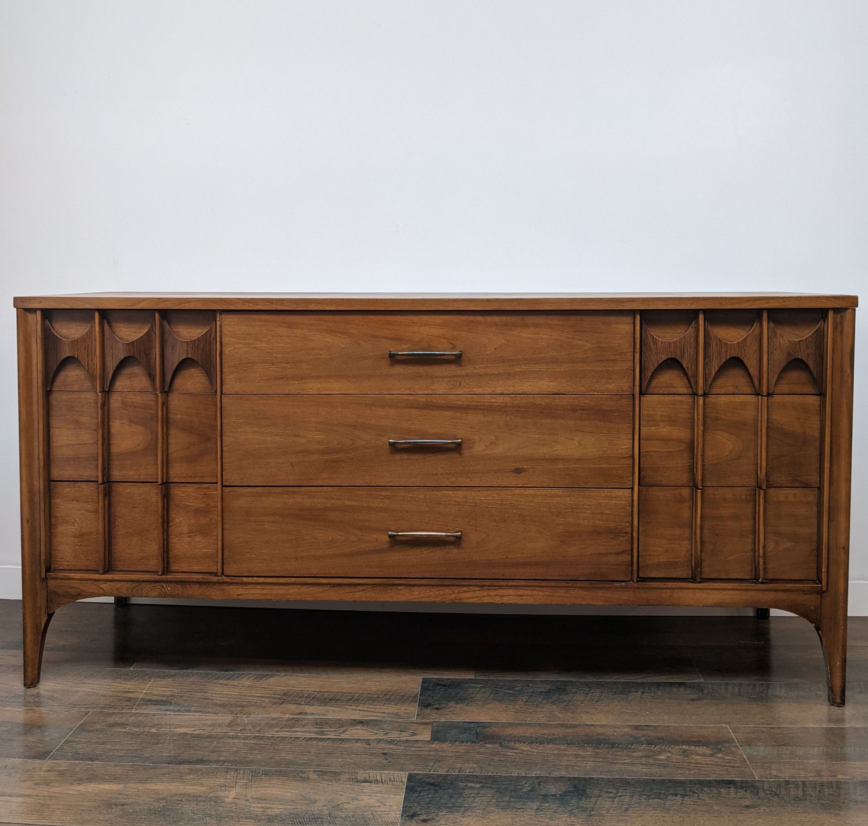 MCM Long Nine Drawer Dresser By Kent Coffey