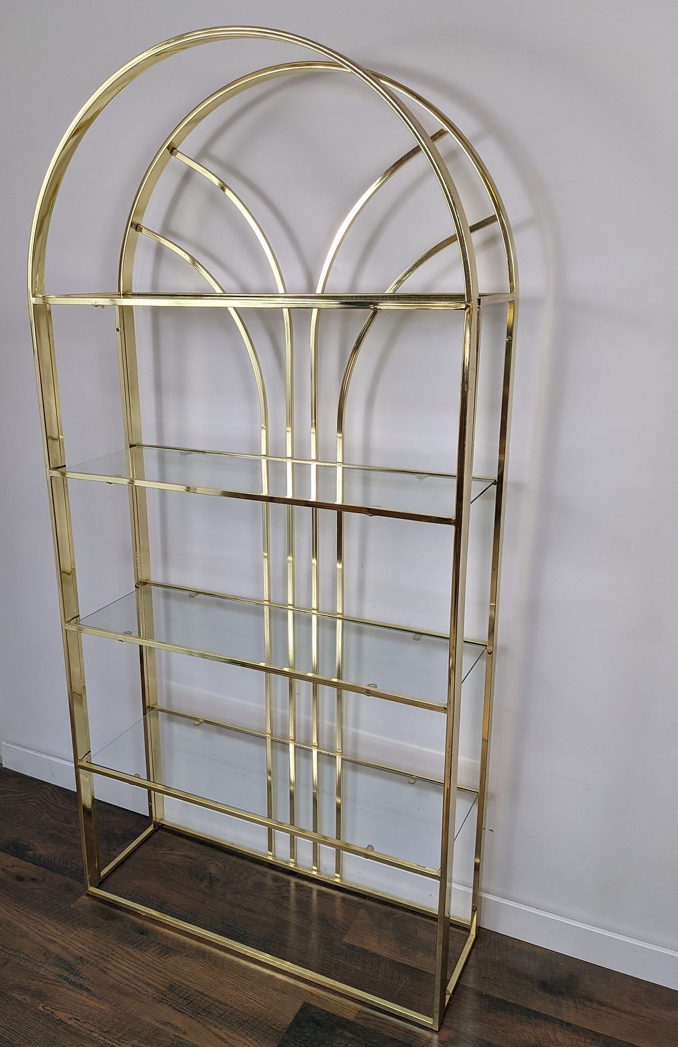 Thumbnail: Arched Brass & Glass Shelf