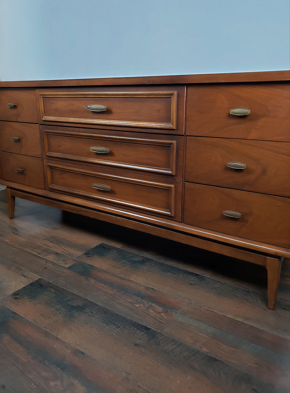 Thumbnail: MidMod Long Nine Drawer Dresser 