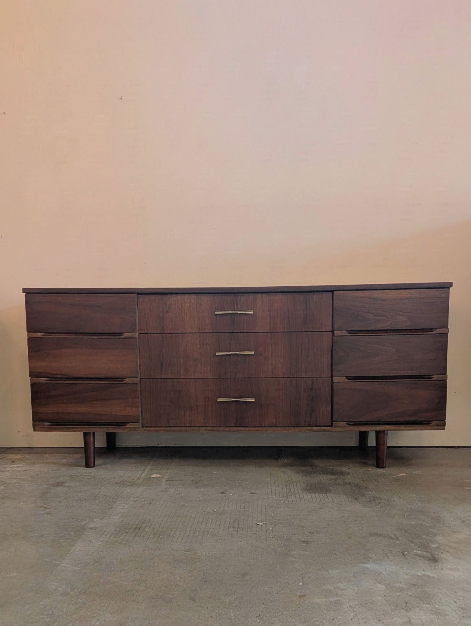 Mid Century Modern Nine Drawer Lowboy