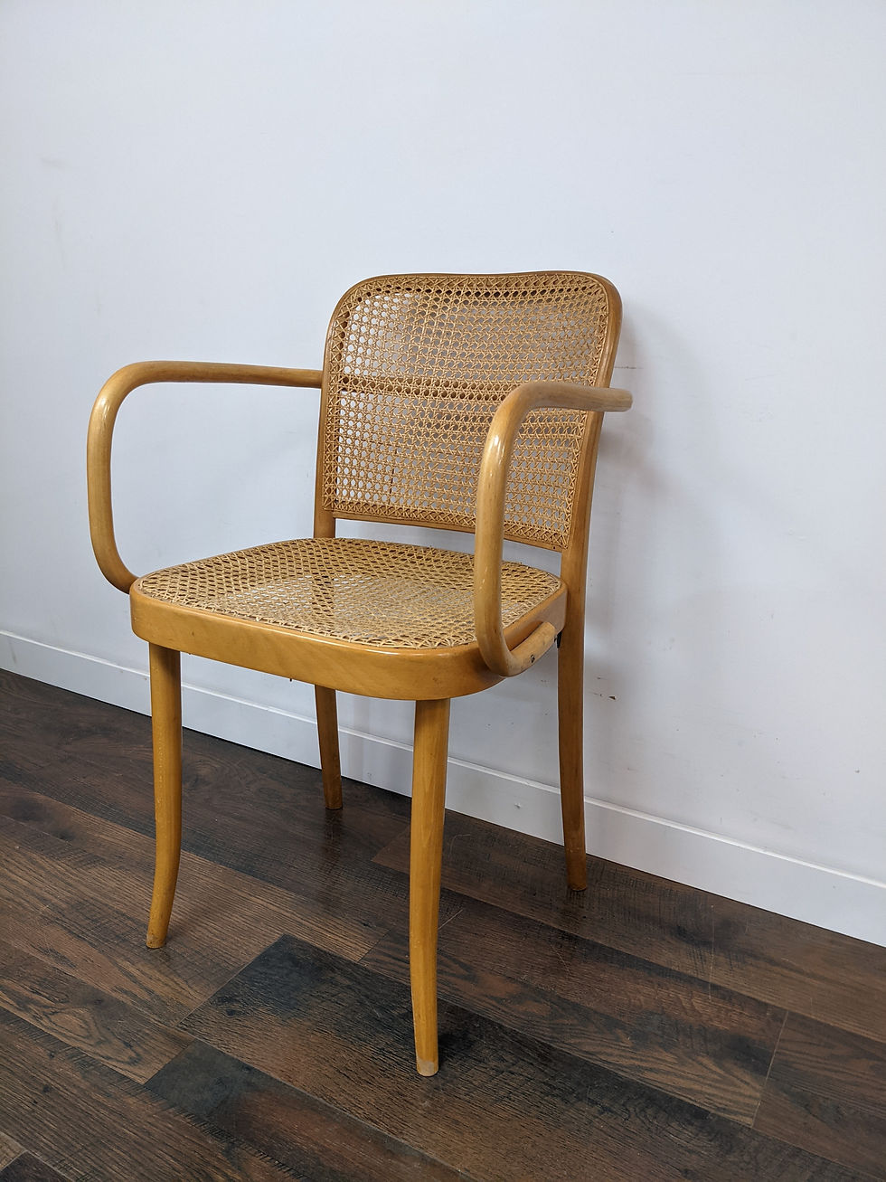 Thumbnail: Pair of Cane & Rattan Chairs By Stendig