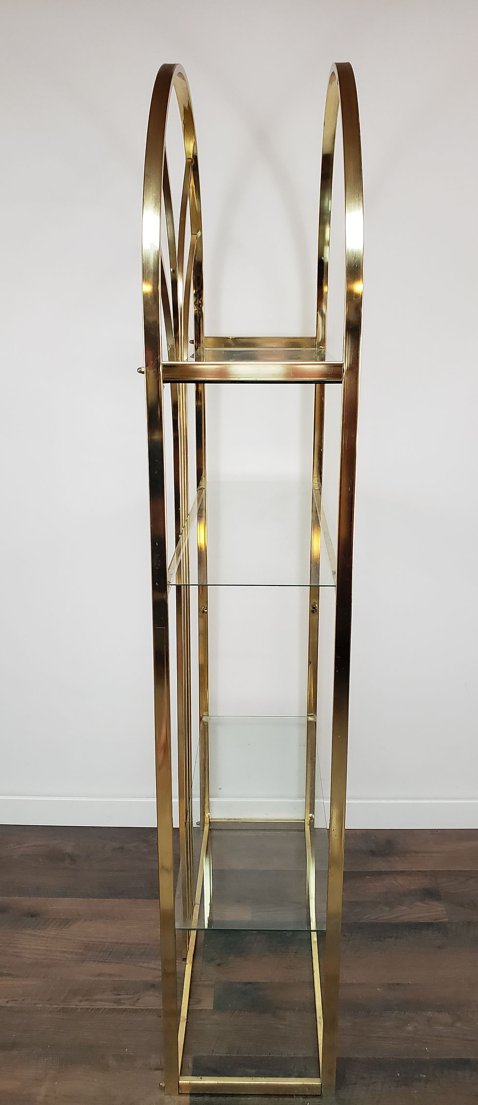 Thumbnail: Large Arched Brass Shelf 