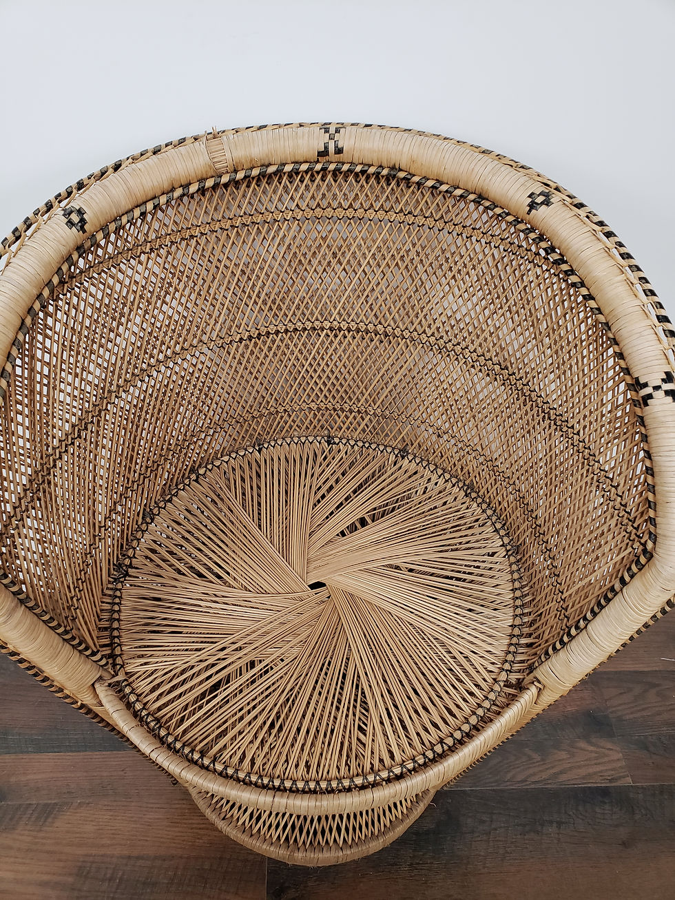 Thumbnail: Wicker Rattan Barrel Chair 
