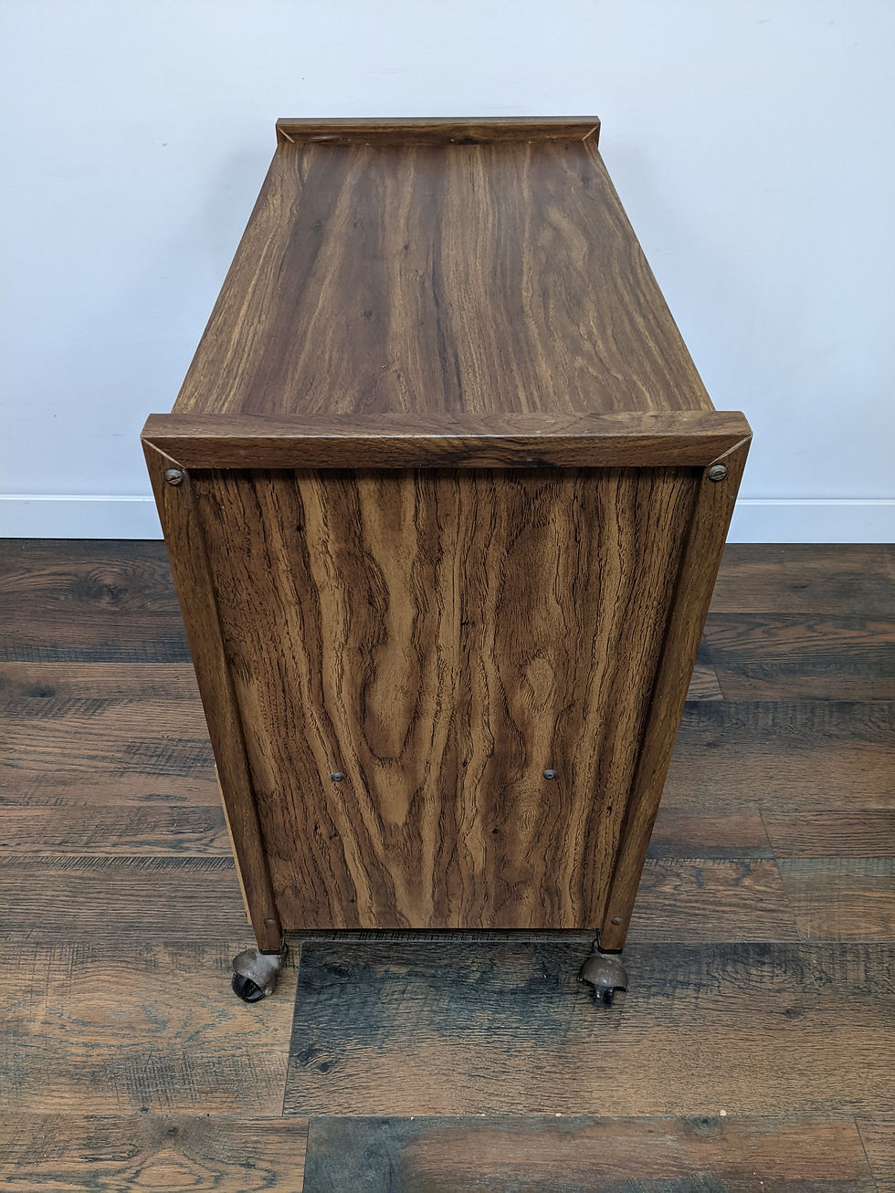 Thumbnail: MidMod Faux Cane Bar Cart