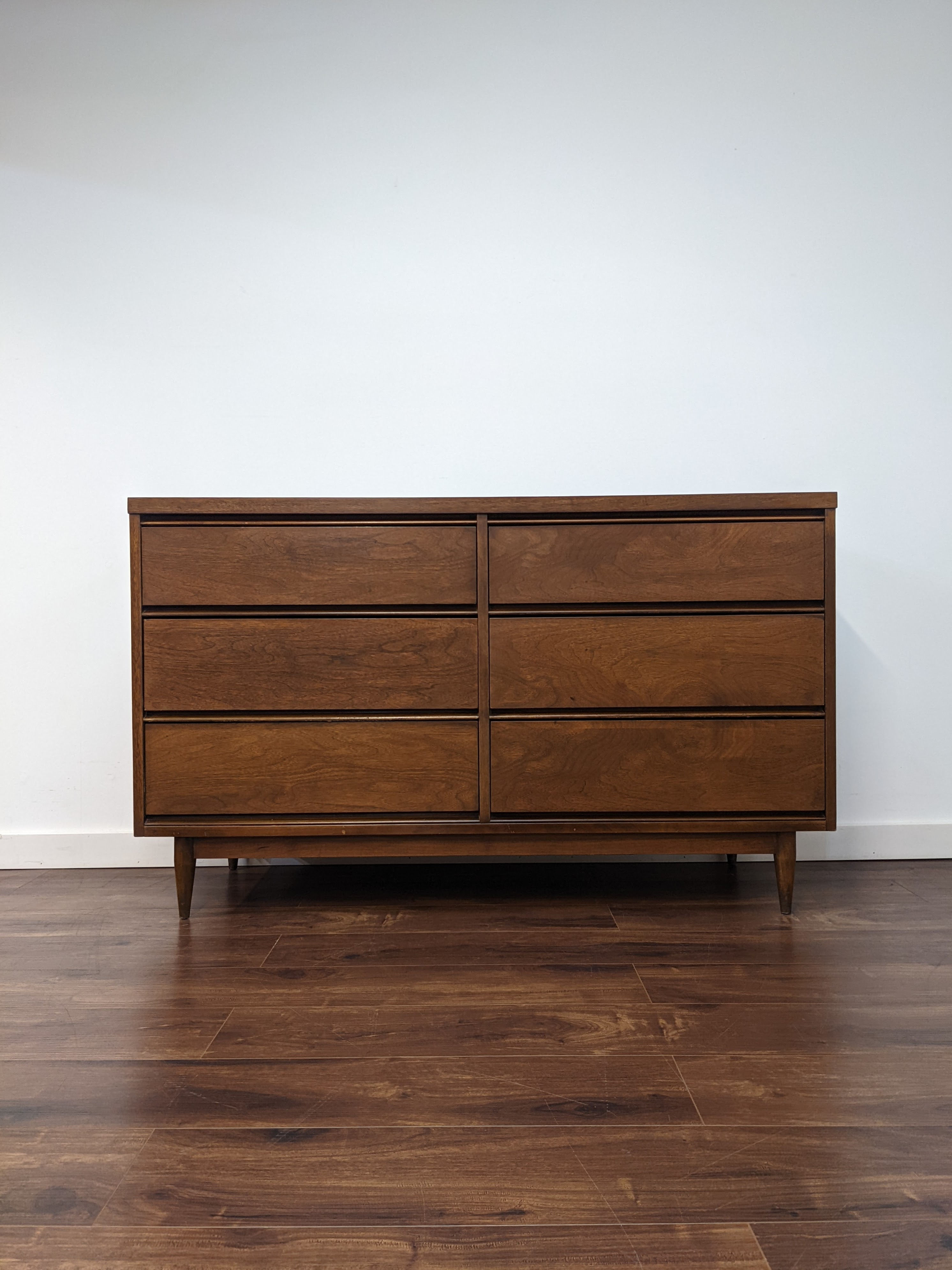 MCM Long Six Drawer Dresser By Broyhill