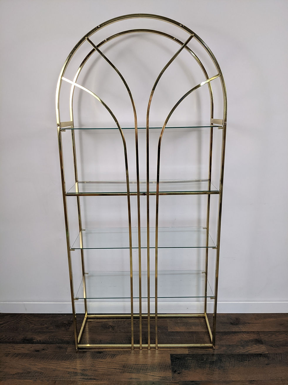 Thumbnail: Brass & Glass Arched Shelf