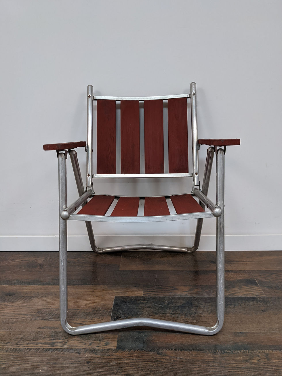 Thumbnail: Pair of MCM Aluminum Patio Chairs