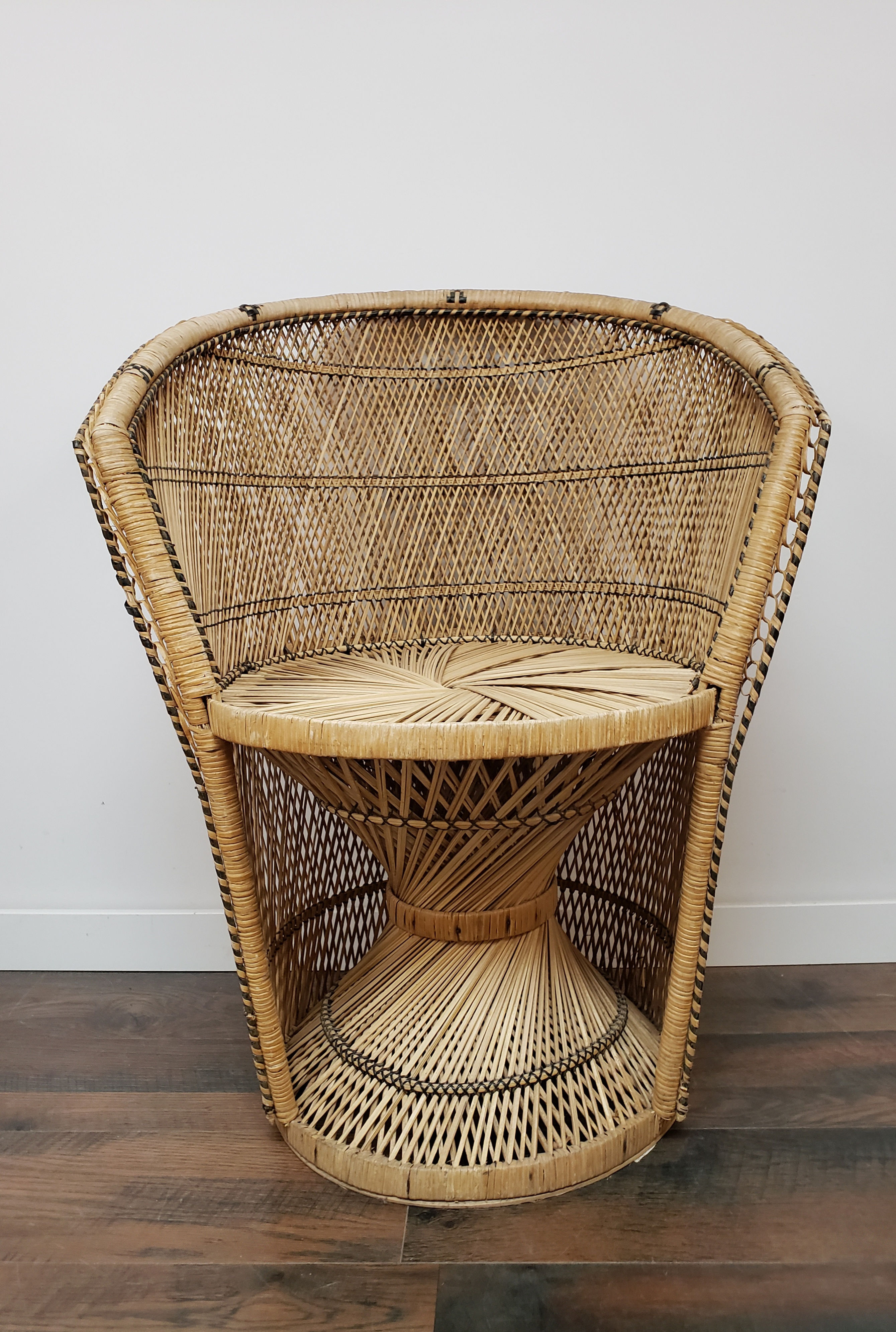 Wicker Rattan Barrel Chair 