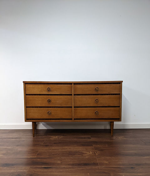 MCM Long Six Drawer Dresser By Bassett | 15Two Home MCM Long Six Drawer Dresser By Bassett | 15Two Home