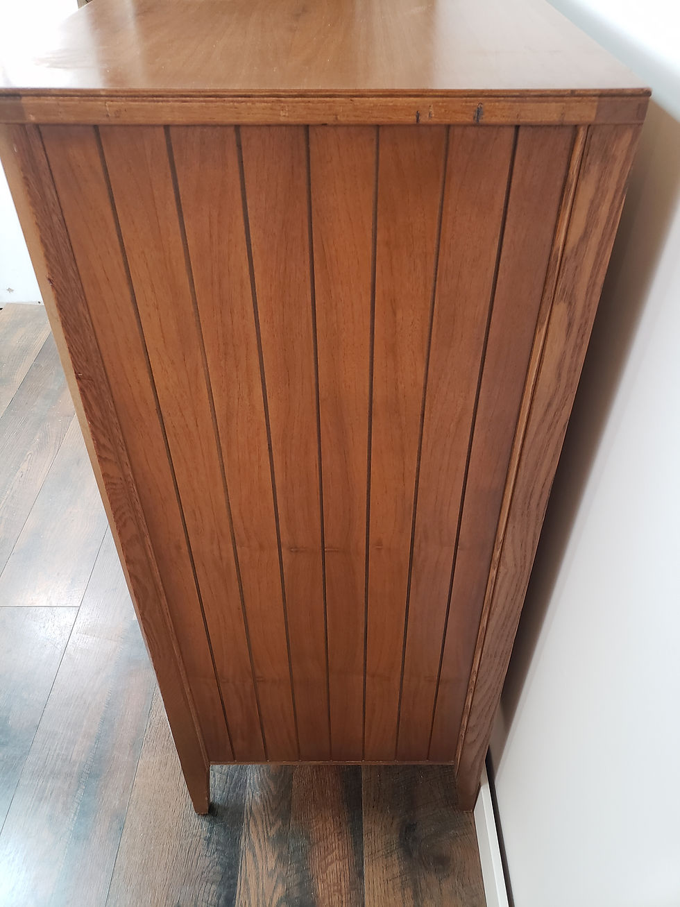 Thumbnail: MidMod Tall Four Drawer Dresser 