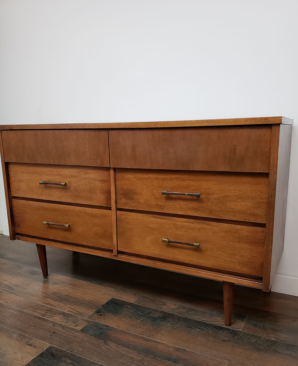 Thumbnail: MidMod Long Six Drawer Dresser 