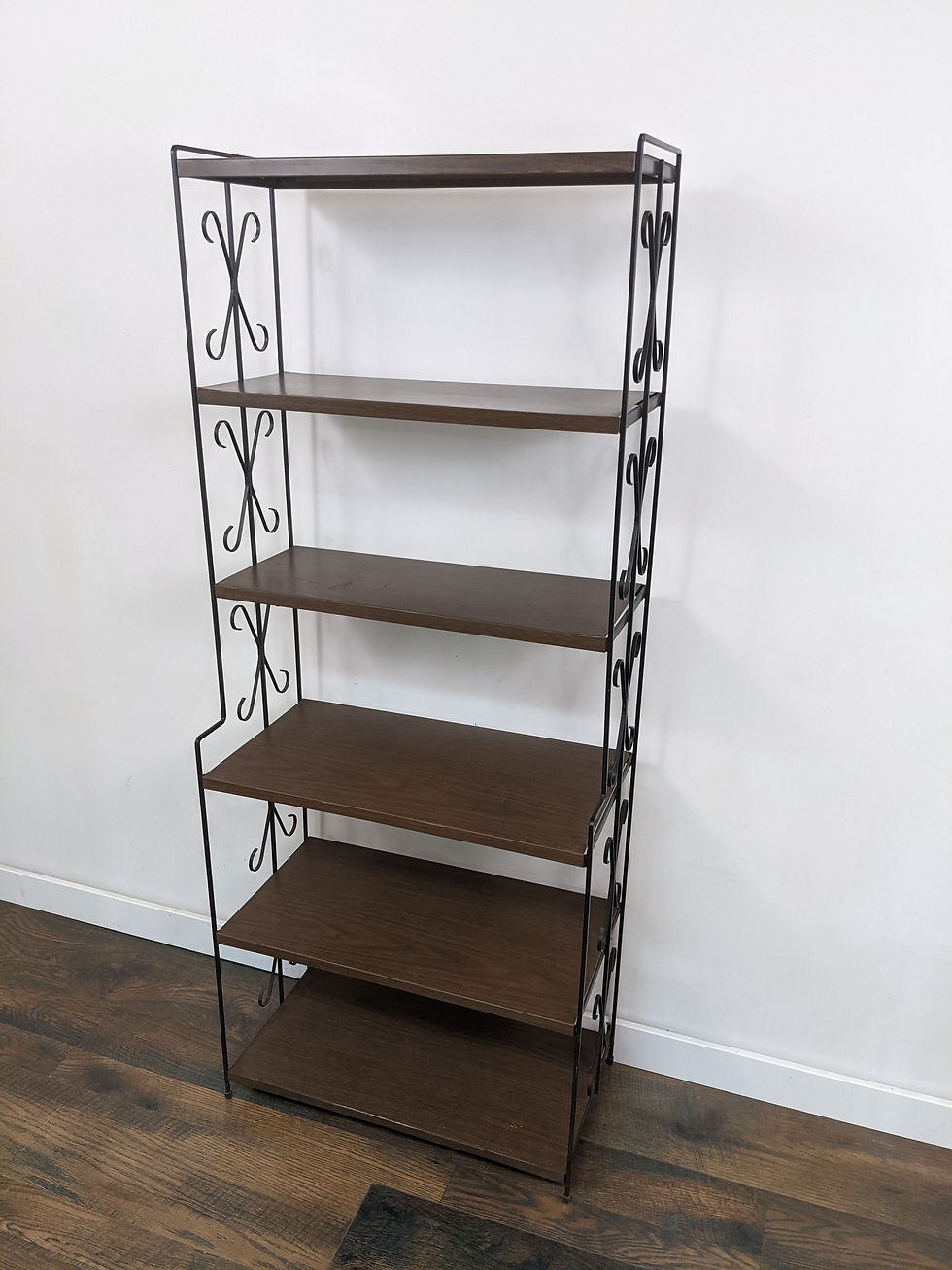 Thumbnail: Tall MidMod Metal Plant Stand Shelf