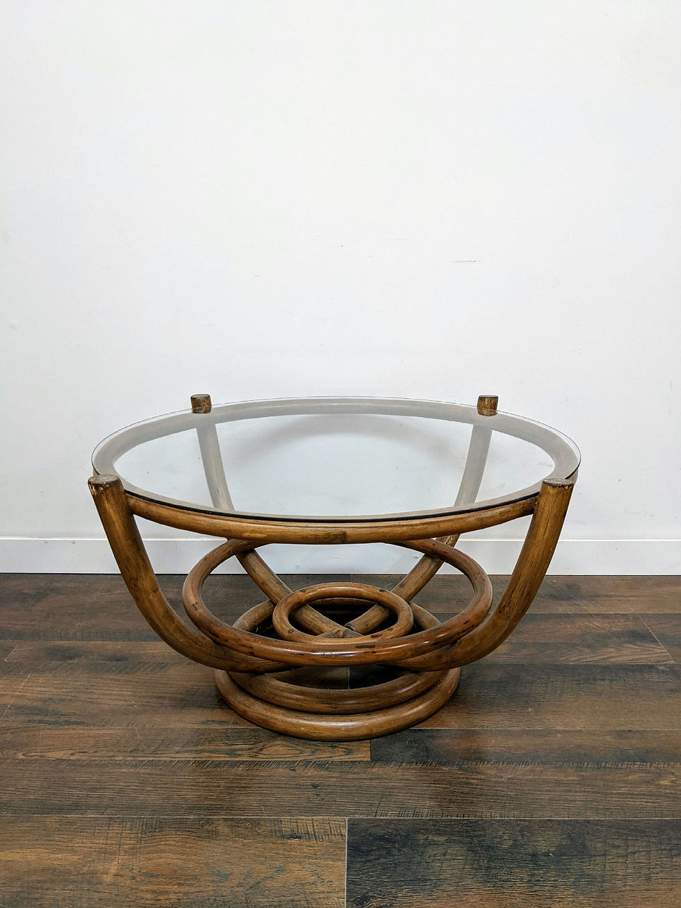 Thumbnail: Rattan & Glass Coffee Table