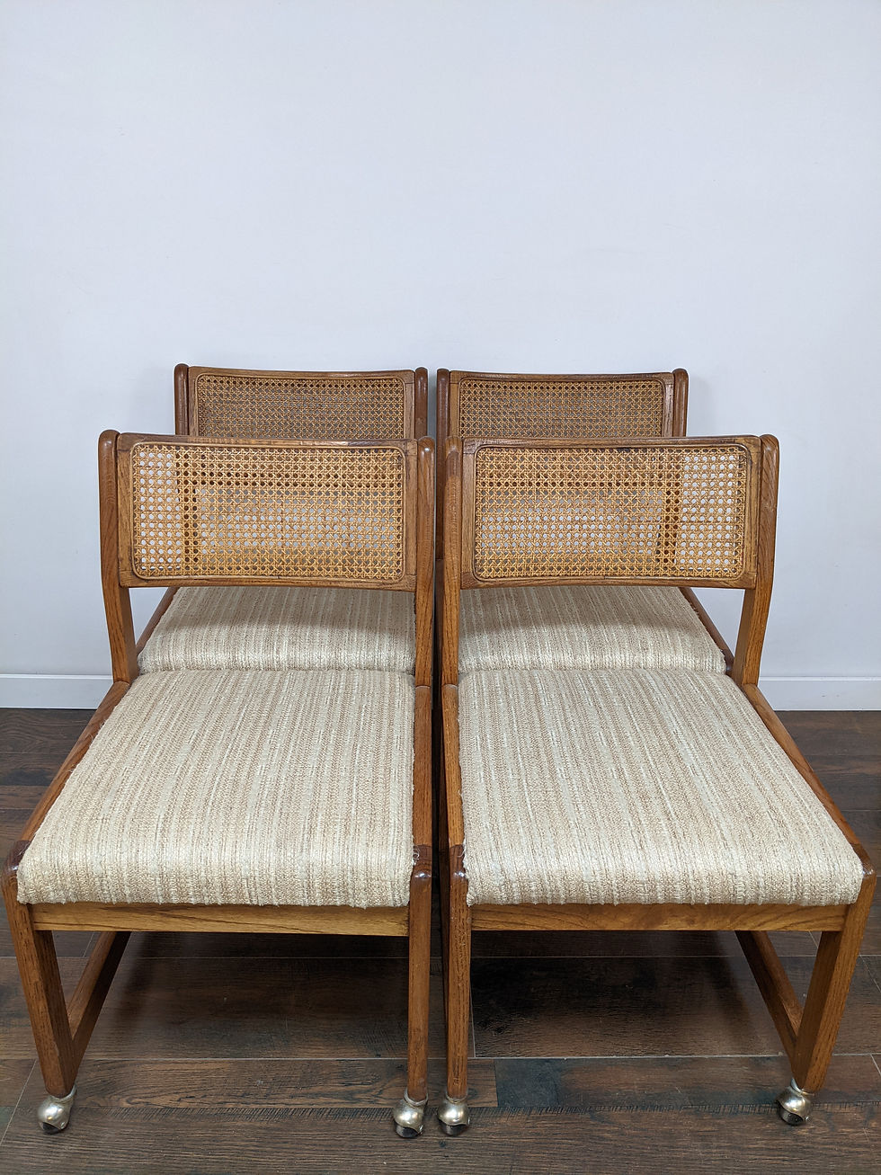 Thumbnail: Set of Four Cane Dining Chairs