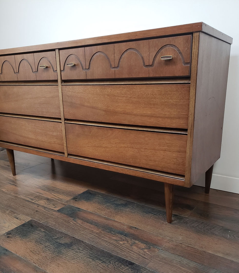 Thumbnail: MidMod Long Six Drawer Dresser by Bassett 