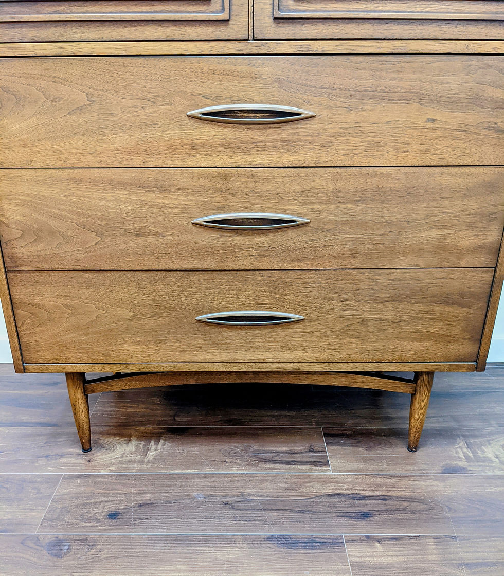 Thumbnail: MCM Tall Five Drawer Sculptra Dresser By Broyhill