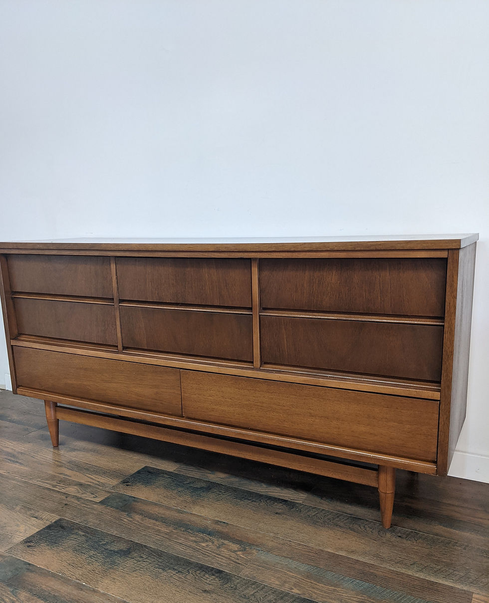 Thumbnail: MidMod Long Eight Drawer Dresser