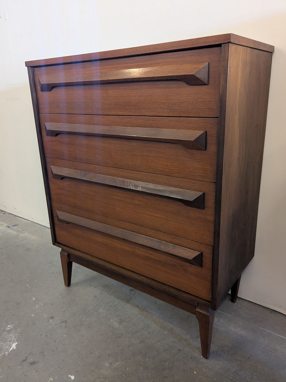 Thumbnail: MidMod Four Drawer Highboy 