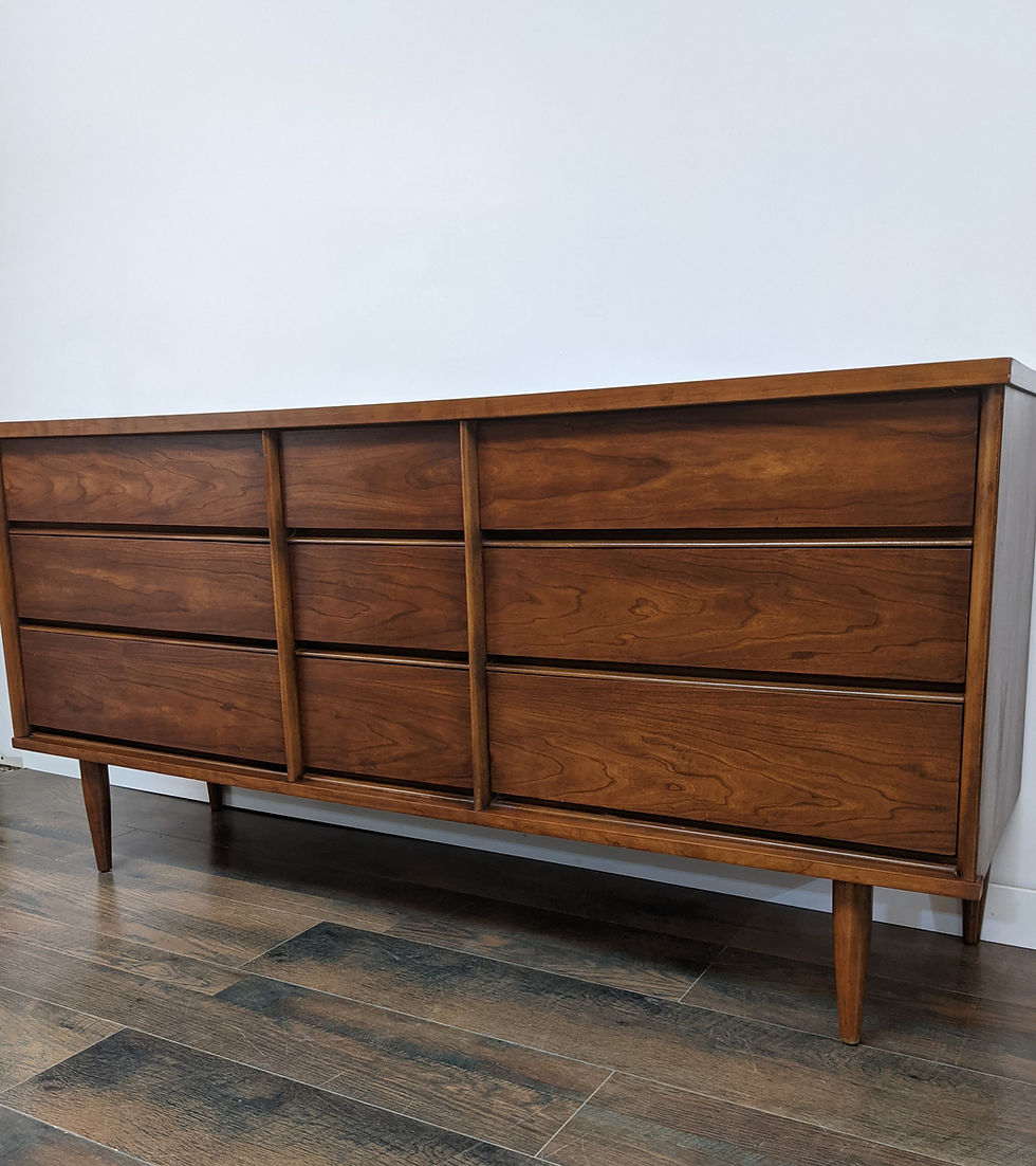 Thumbnail: MidMod Long Nine Drawer Dresser By Harmony House