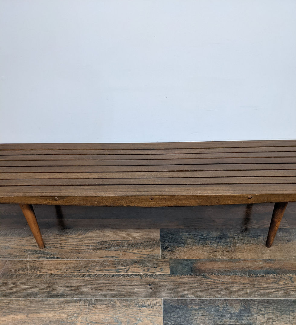 Thumbnail: MidMod Wood Slatted Coffee Table