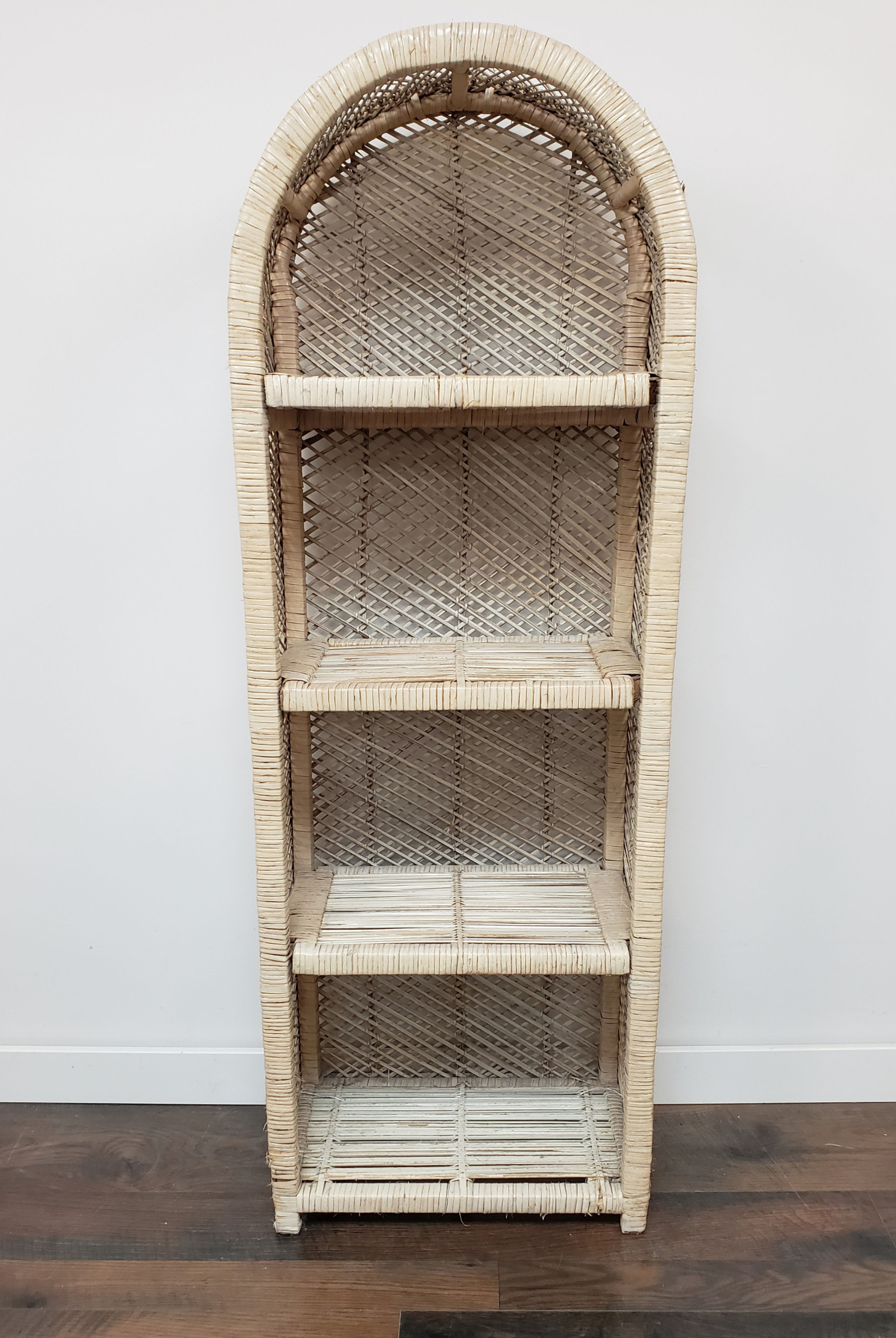 Arched Woven Rattan Shelf 