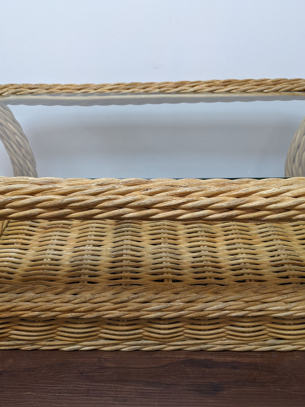 Thumbnail: Wicker & Glass Coffee Table