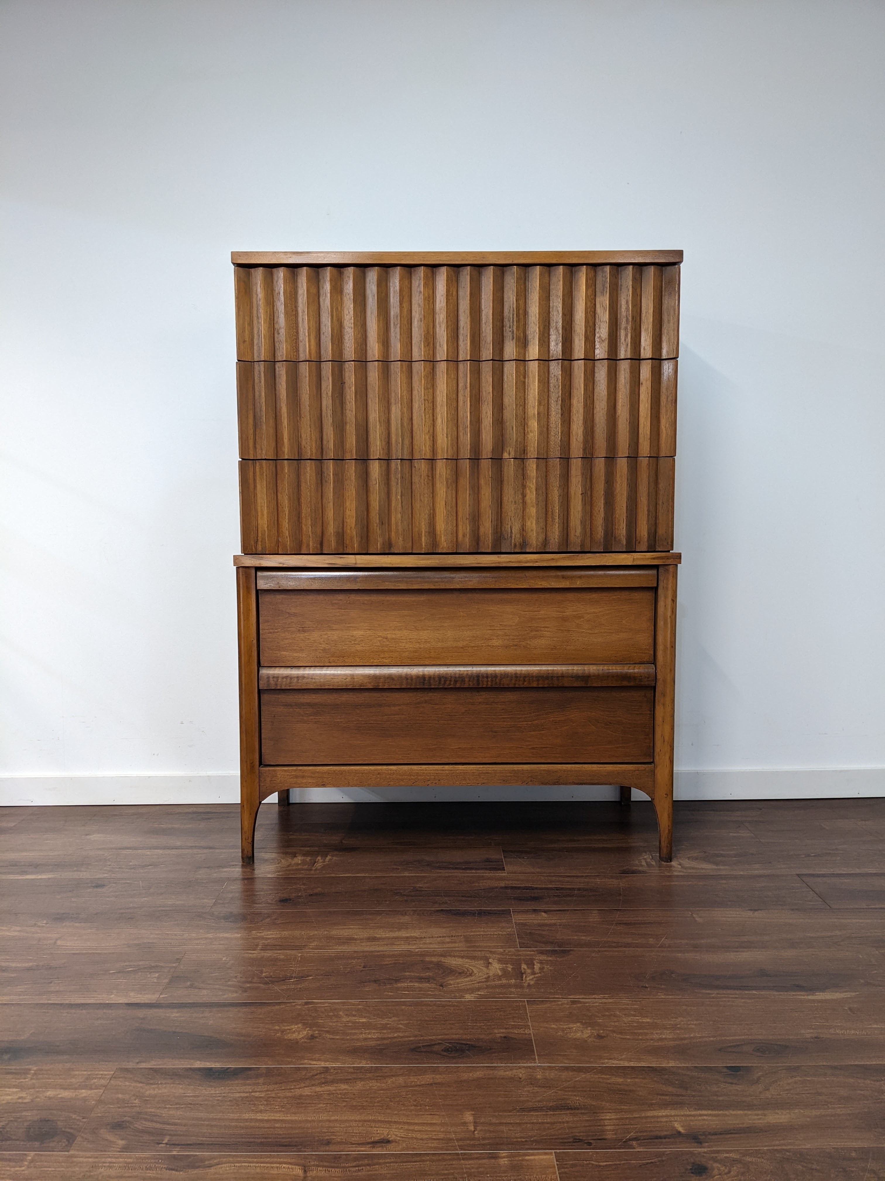 MCM Tall Five Drawer Dresser By Coleman